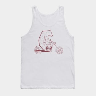 Bear on a motorcycle Tank Top